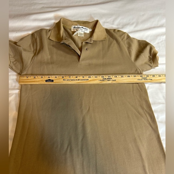 Vintage Jeanne Pierre Classic Tan Polo Dress - Size Large NOS NWT 100% Cotton - Picture 4 of 6